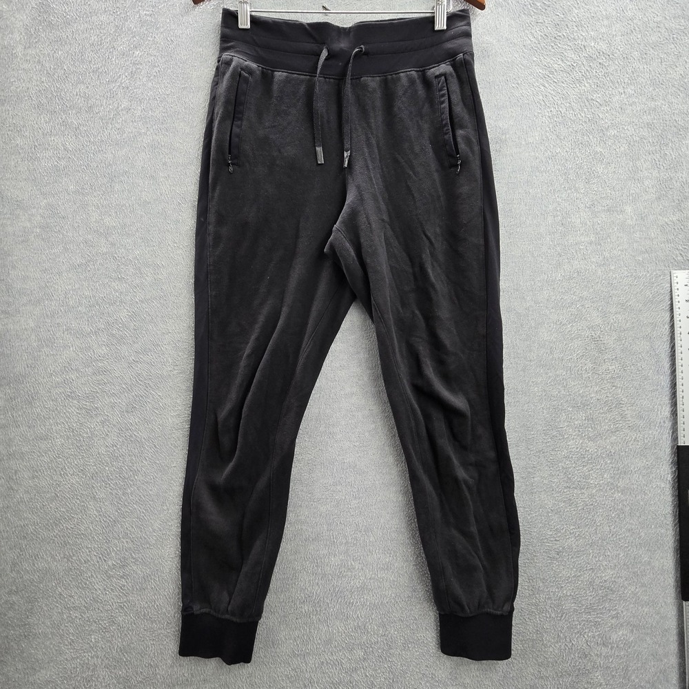 Lululemon‎ Women Activewear Pants 6 Black Get Going Joggers Zipper 26" Inseam